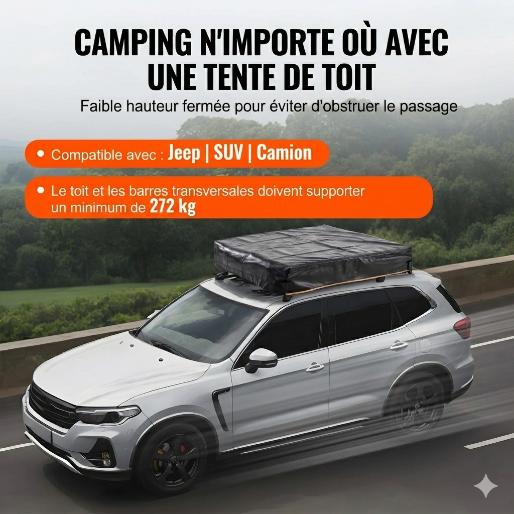 Tente de Toit Souple — 4 Personnes