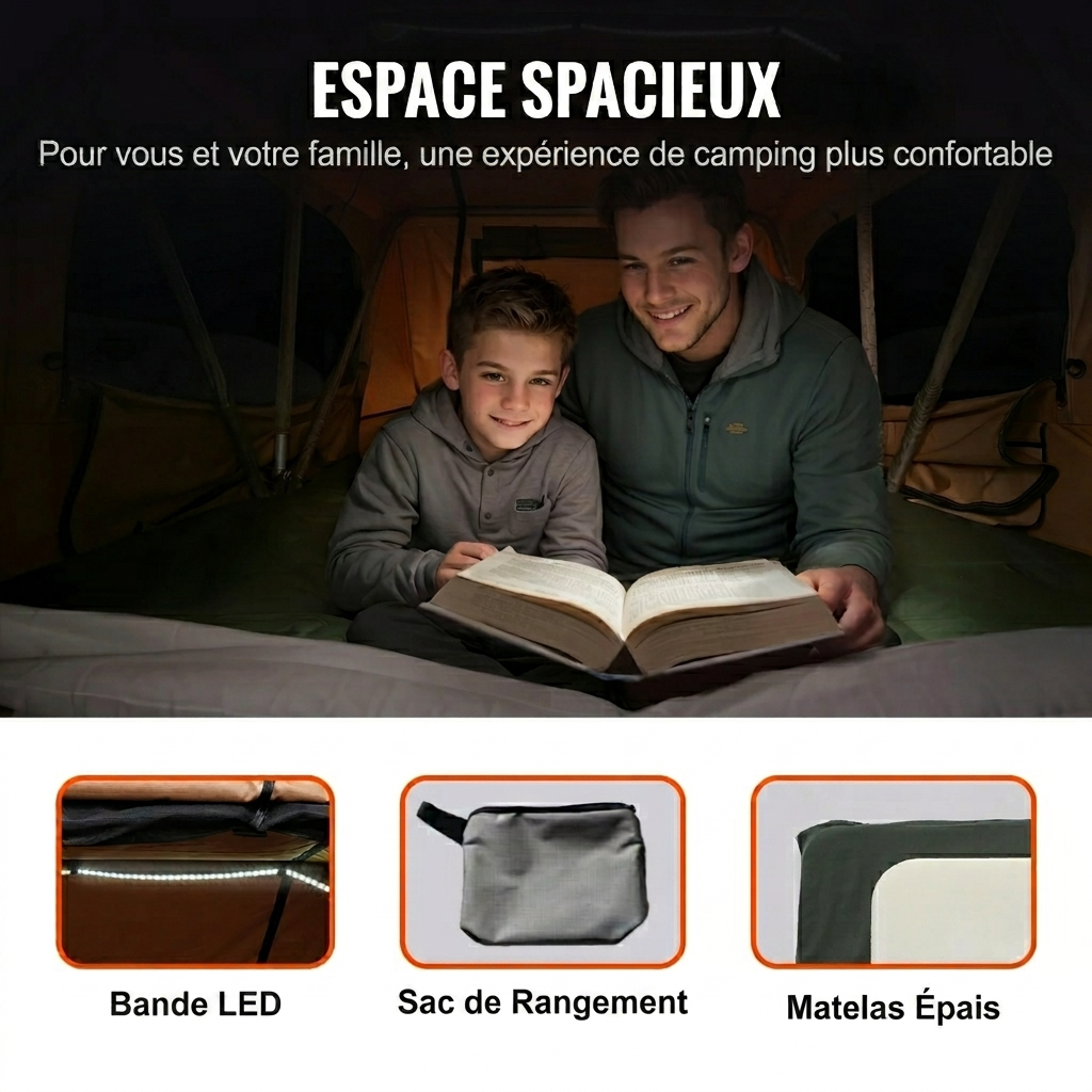Tente de Toit Souple — 2 Personnes